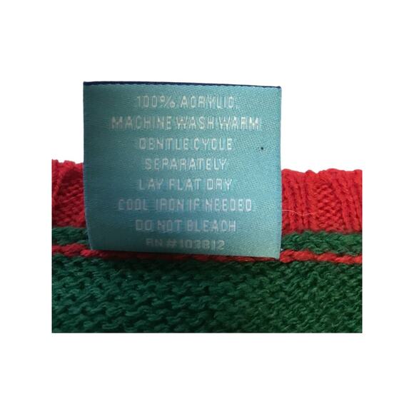 Norther Pole L Green Sweater Pullover Subpar Gift Giver Ugly Xmas Sweater - Picture 2 of 7